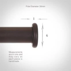 38mm Button Finial In Beeswax 7 38mm Button Finial In Beeswax -Curtains & Poles Sales 693bw 3