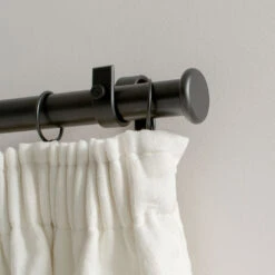 38mm Button Finial In Matt Black -Curtains & Poles Sales 693mb 12