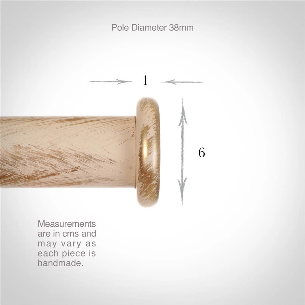 38mm Button Finial In Old Ivory 6 38mm Button Finial In Old Ivory - Image 4