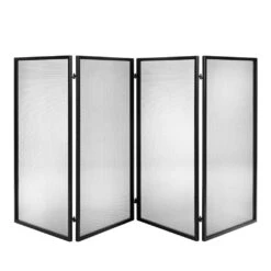 Oxford Hinged Fireguard In Matt Black