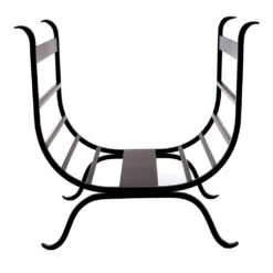 Chappel Log Basket In Matt Black -Curtains & Poles Sales 715mb 20