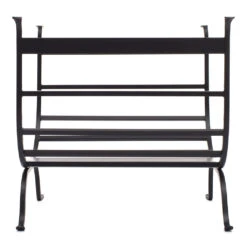 Chappel Log Basket In Matt Black -Curtains & Poles Sales 715mb 21