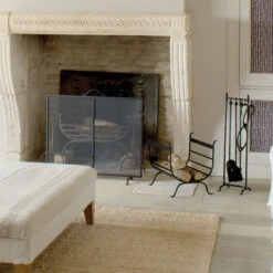 Chappel Log Basket In Matt Black -Curtains & Poles Sales 715mb 31