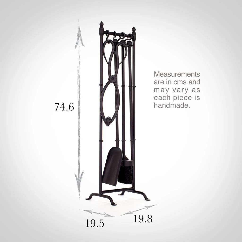 Elmsett Companion Set With Ball Handles,Matt Black 5 Elmsett Companion Set With Ball Handles,Matt Black - Image 3