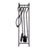 Portland Companion Set In Matt Black (With Stand) -Curtains & Poles Sales 7404bmb 1