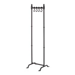 Portland Companion Set In Matt Black (With Stand) 11 Portland Companion Set In Matt Black (With Stand) -Curtains & Poles Sales 7404bmb 4