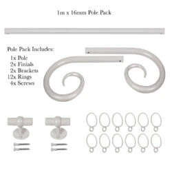 1m 16mm Crook Pole Pack In Clay 9 1m 16mm Crook Pole Pack In Clay -Curtains & Poles Sales 801cl 20