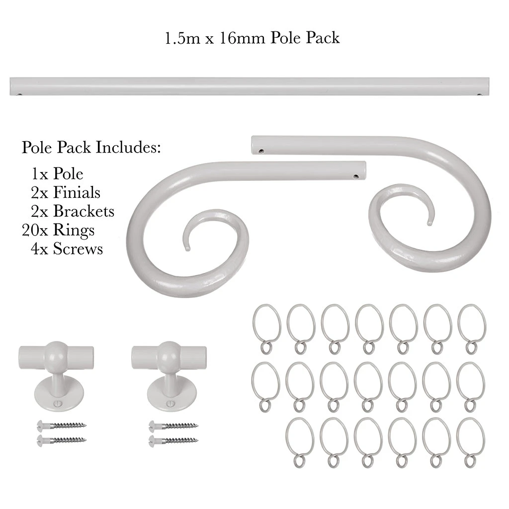 1.5m 16mm Crook Pole Pack In Clay 6 1.5m 16mm Crook Pole Pack In Clay - Image 4
