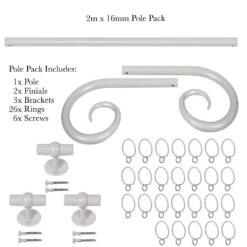 2m 16mm Crook Pack In Clay 9 2m 16mm Crook Pack In Clay -Curtains & Poles Sales 803cl 20