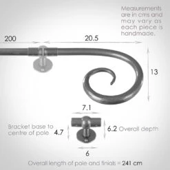 2m 16mm Crook Pack In Polished 9 2m 16mm Crook Pack In Polished -Curtains & Poles Sales 803po 13