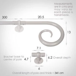3m 16mm Crook Pack In Clay 8 3m 16mm Crook Pack In Clay -Curtains & Poles Sales 804cl 13