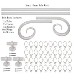 3m 16mm Crook Pack In Clay 9 3m 16mm Crook Pack In Clay -Curtains & Poles Sales 804cl 20