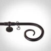 3m 16mm Crook Pack In Matt Black -Curtains & Poles Sales 804mb 11
