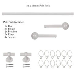 1m 16mm Cannonball Pack In Clay 9 1m 16mm Cannonball Pack In Clay -Curtains & Poles Sales 813cl 20