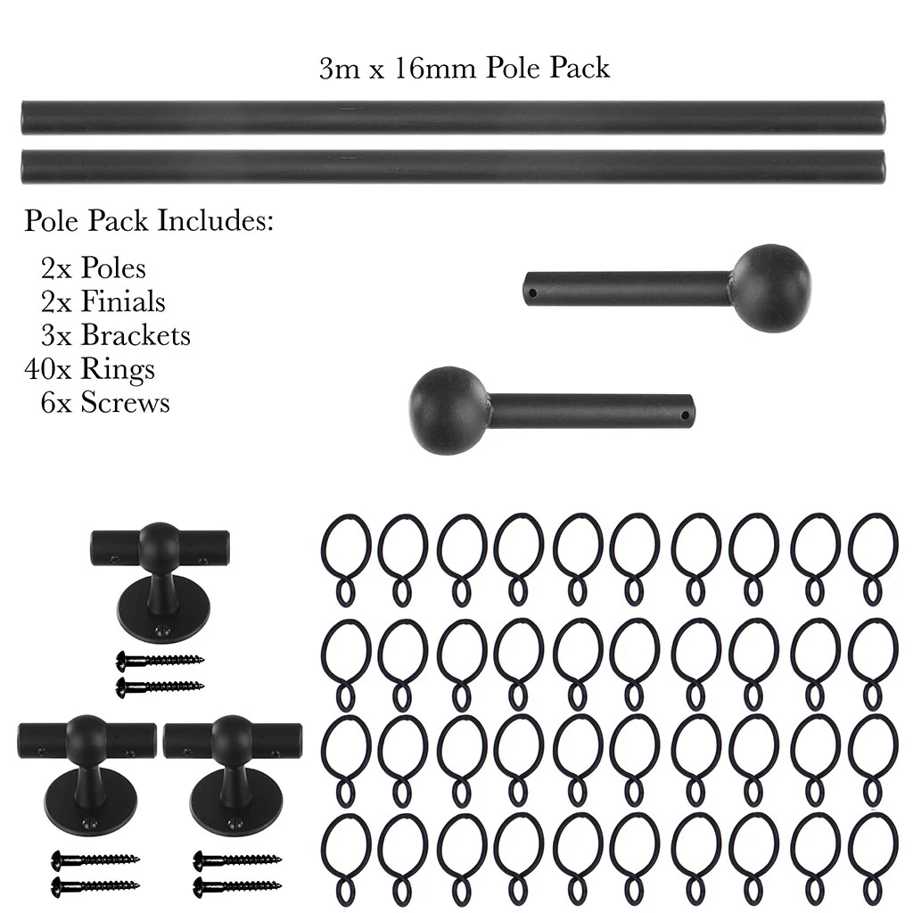 3m 16mm Cannonball Pole Pack In Beeswax 6 3m 16mm Cannonball Pole Pack In Beeswax - Image 4