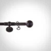 3m 16mm Cannonball Pole Pack In Matt Black -Curtains & Poles Sales 816mb 11