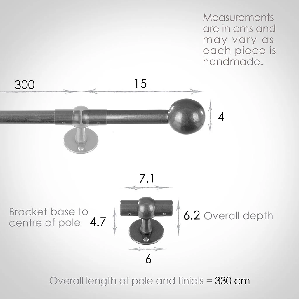 3m 16mm Cannonball Pole Pack In Polished 5 3m 16mm Cannonball Pole Pack In Polished - Image 3