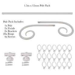 1.5m 12mm Crook Pack In Clay 10 1.5m 12mm Crook Pack In Clay -Curtains & Poles Sales 826cl 20
