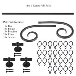2m 12mm Crook Pack In Beeswax 10 2m 12mm Crook Pack In Beeswax -Curtains & Poles Sales 827bw 20