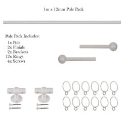 1m 12mm Cannonball Pack In Clay 10 1m 12mm Cannonball Pack In Clay -Curtains & Poles Sales 829cl 20