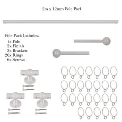 2m 12mm Cannonball Pack In Clay -Curtains & Poles Sales 831cl 20