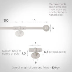 3m 12mm Cannonball Pack In Clay -Curtains & Poles Sales 832cl 13