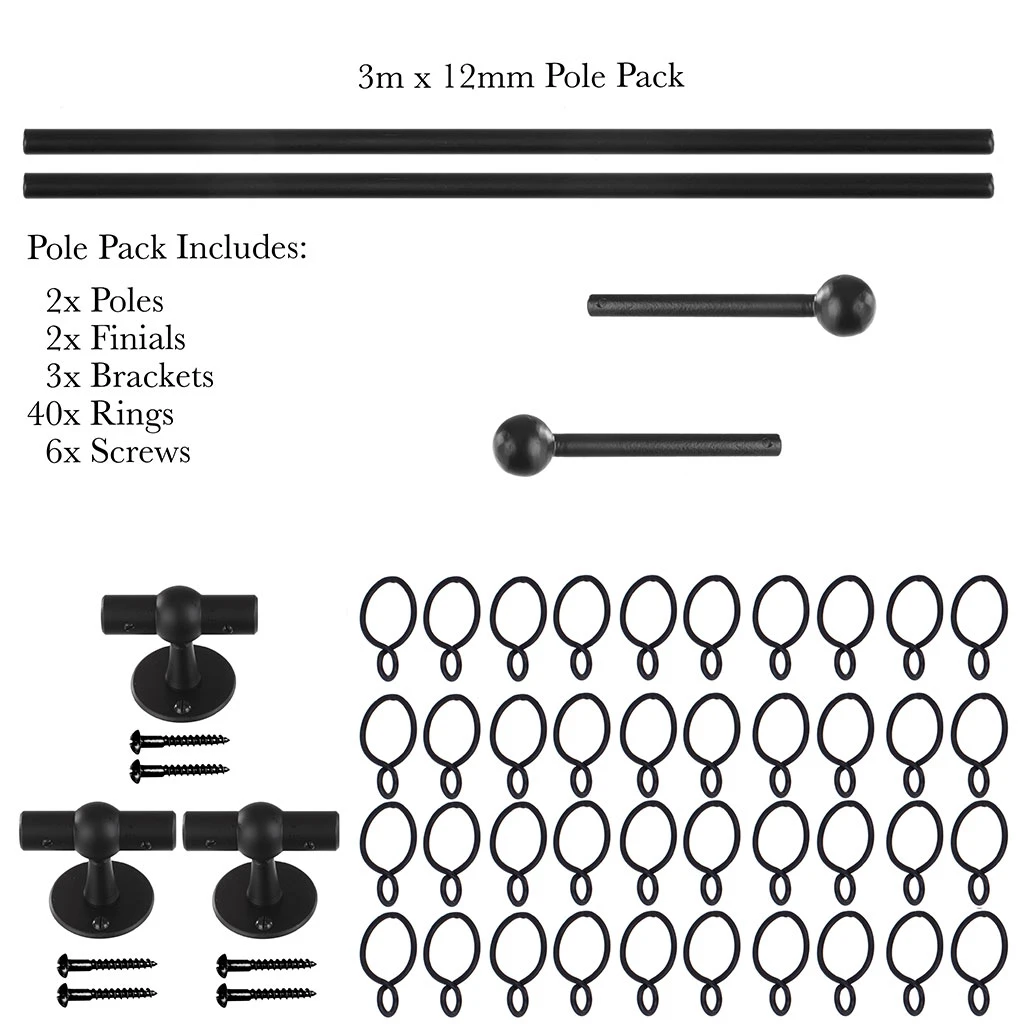 3m 12mm Cannonball Pack In Matt Black 6 3m 12mm Cannonball Pack In Matt Black - Image 4