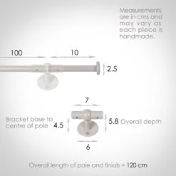 1m 12mm Button Pack In Clay -Curtains & Poles Sales 834cl 13