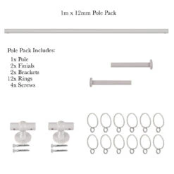 1m 12mm Button Pack In Clay -Curtains & Poles Sales 834cl 20