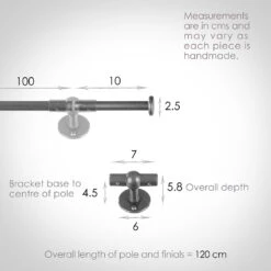 1m 12mm Button Pack In Polished 9 1m 12mm Button Pack In Polished -Curtains & Poles Sales 834po 13