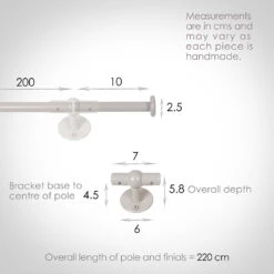 2m 12mm Button Pack In Clay -Curtains & Poles Sales 842cl 13