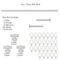 2m 12mm Button Pack In Clay -Curtains & Poles Sales 842cl 20