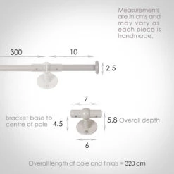 3m 12mm Button Pack In Clay -Curtains & Poles Sales 843cl 13