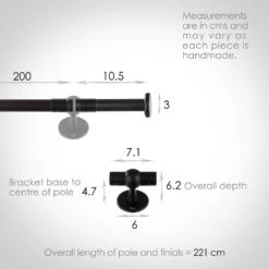 2m 16mm Button Pack In Matt Black 9 2m 16mm Button Pack In Matt Black -Curtains & Poles Sales 848mb 13