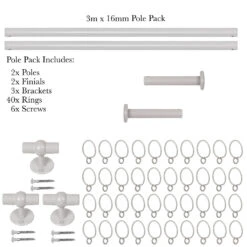 3m 16mm Button Pack In Clay 9 3m 16mm Button Pack In Clay -Curtains & Poles Sales 849cl 20