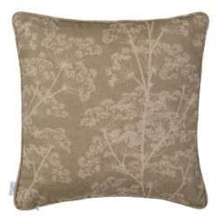 Cushion Cover In Soft Green Cow Parsley