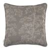 Cushion Cover In Soft Grey Cow Parsley Contrast Piping -Curtains & Poles Sales SCCPSGPE 11