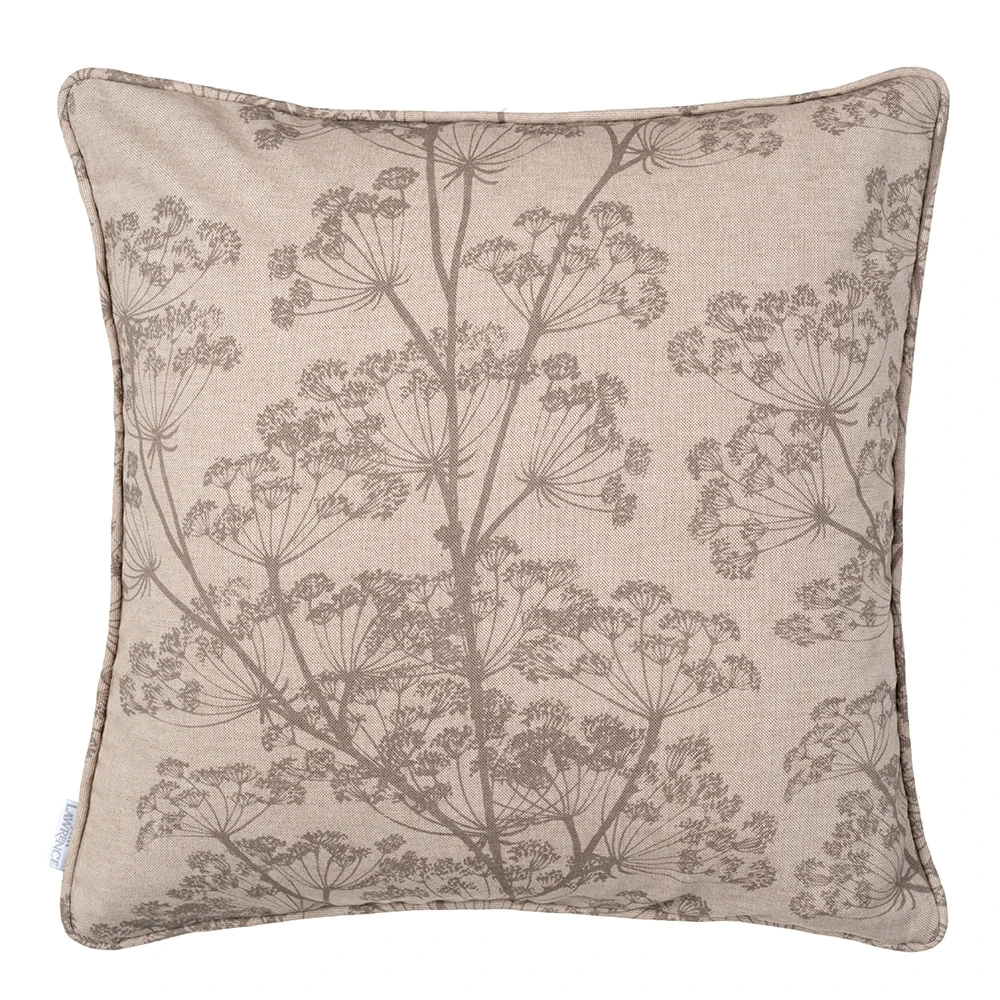 Cushion Cover In Reversed Soft Grey Cow Parsley 3 Cushion Cover In Reversed Soft Grey Cow Parsley