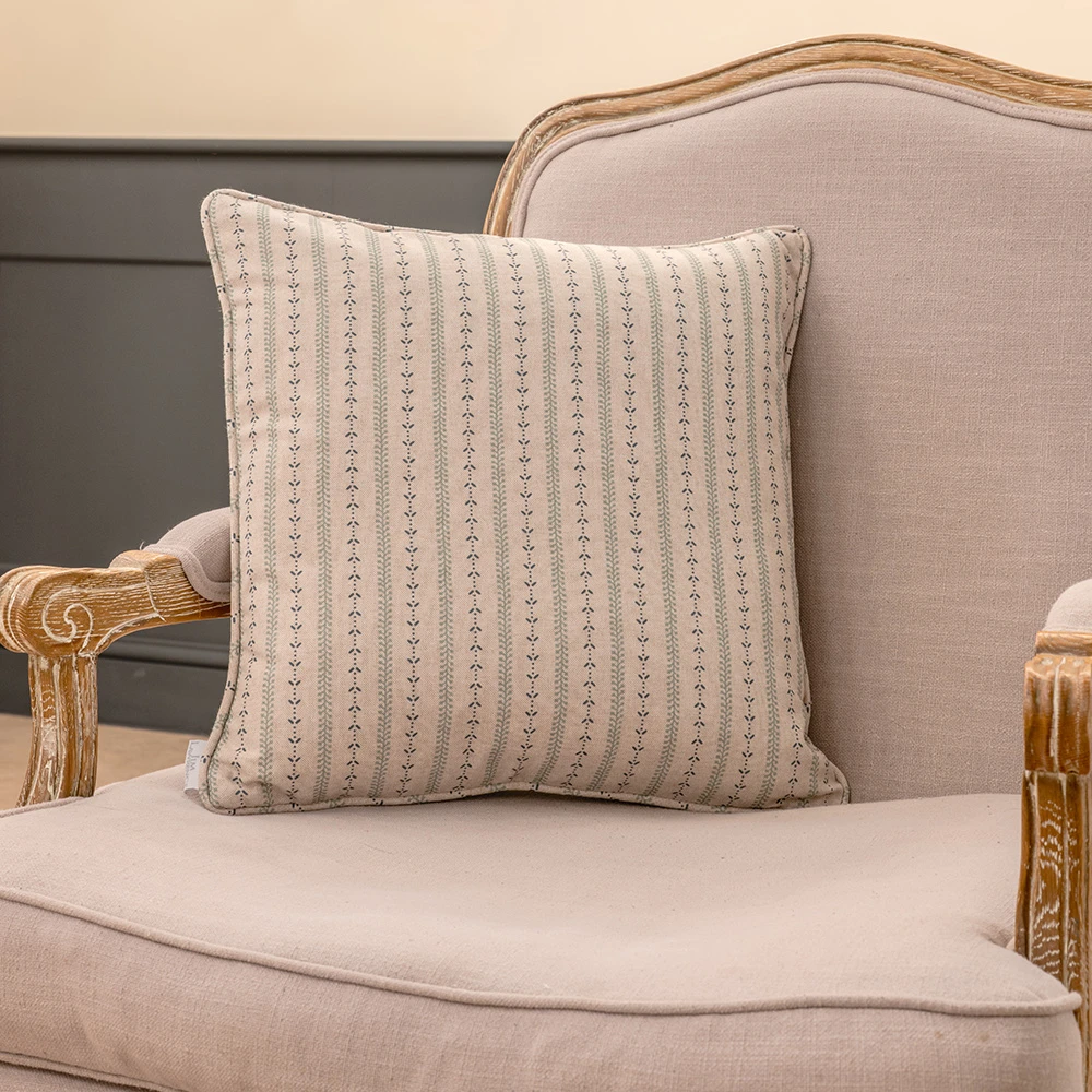 Cushion Cover In Indigo Cottage Stripe 4 Cushion Cover In Indigo Cottage Stripe - Image 2