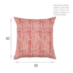 Cushion Cover In Red Watercolour Leaf -Curtains & Poles Sales SCWLRE 13