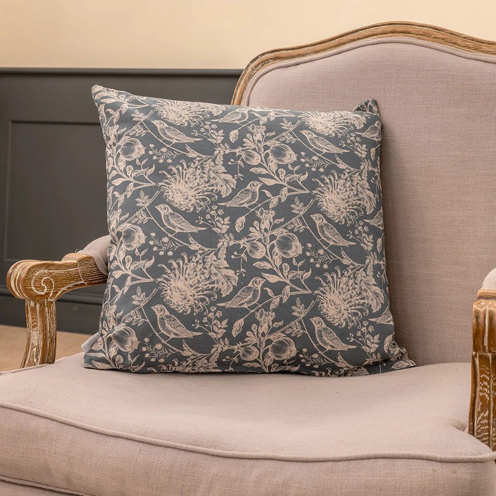 Cushion Cover In Indigo Woodland 4 Cushion Cover In Indigo Woodland - Image 2