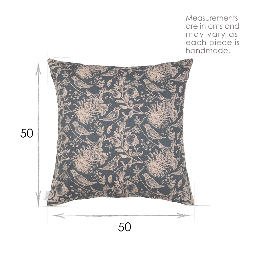 Cushion Cover In Indigo Woodland 5 Cushion Cover In Indigo Woodland - Image 3