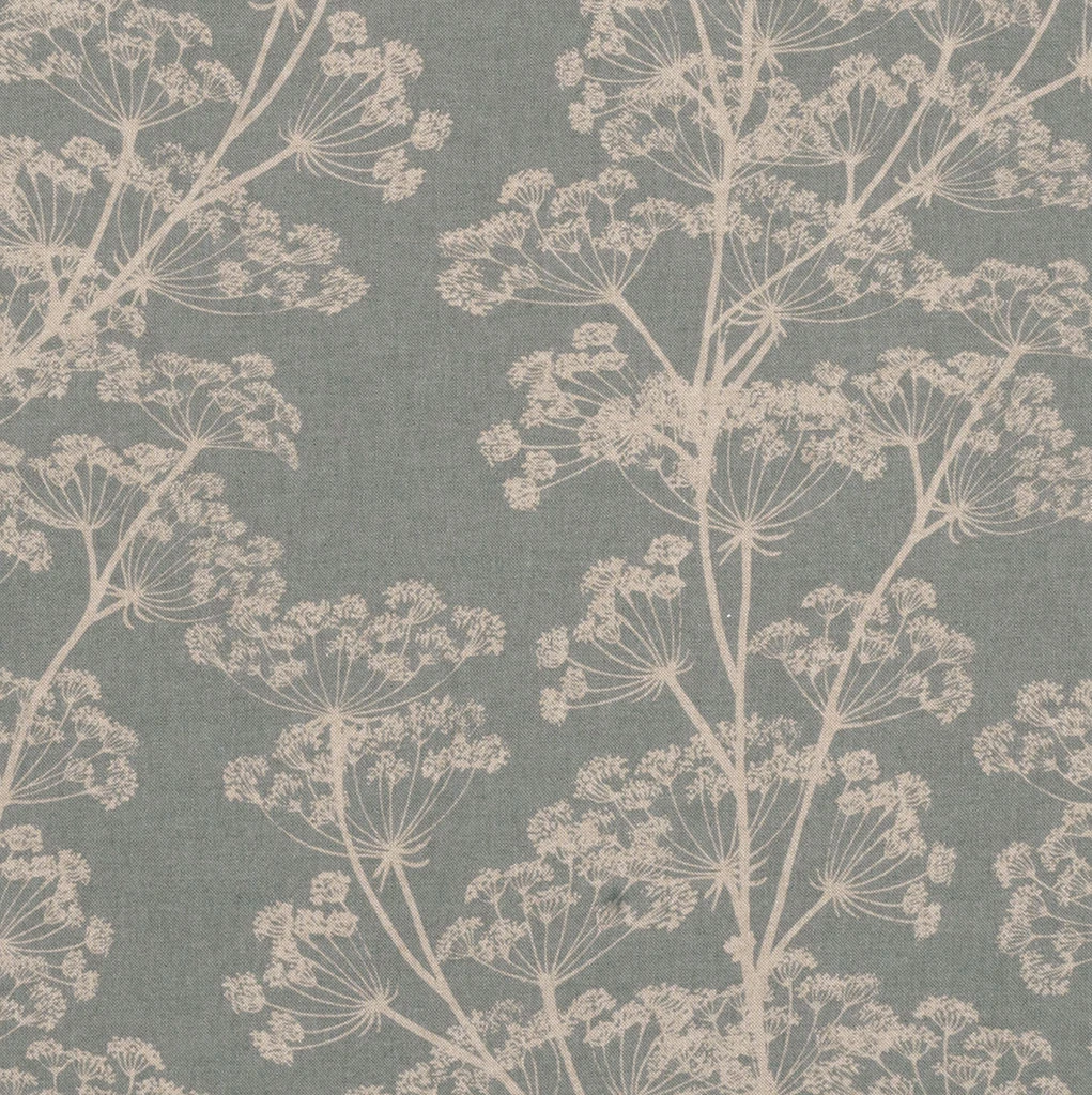 Cow Parsley Fabric In Duck Egg 3 Cow Parsley Fabric In Duck Egg