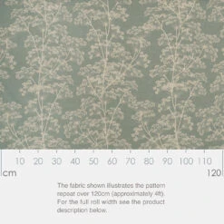 Cow Parsley Fabric In Duck Egg 7 Cow Parsley Fabric In Duck Egg -Curtains & Poles Sales SRCPDE 13