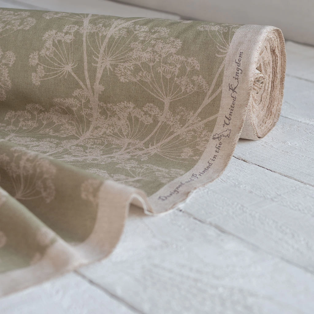 Cow Parsley Fabric In Soft Green 4 Cow Parsley Fabric In Soft Green - Image 2