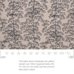 Cow Parsley Fabric In Reversed Indigo -Curtains & Poles Sales SRCPINREV 13