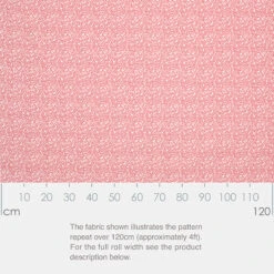 Spring Leaf Fabric In Raspberry -Curtains & Poles Sales SRSLRB 13