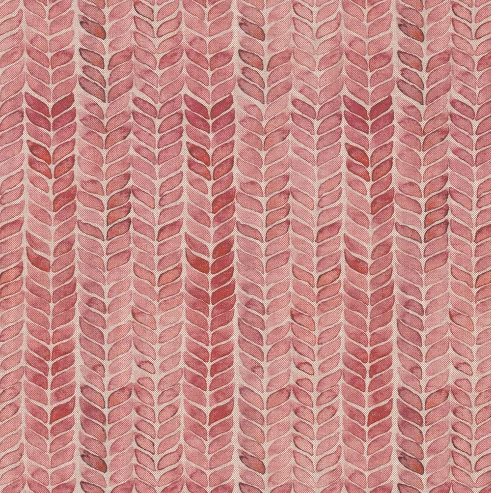 Watercolour Leaf Fabric In Red 3 Watercolour Leaf Fabric In Red