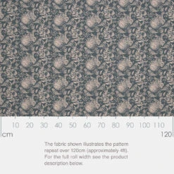 Woodland Fabric In Indigo -Curtains & Poles Sales SRWOIN 13