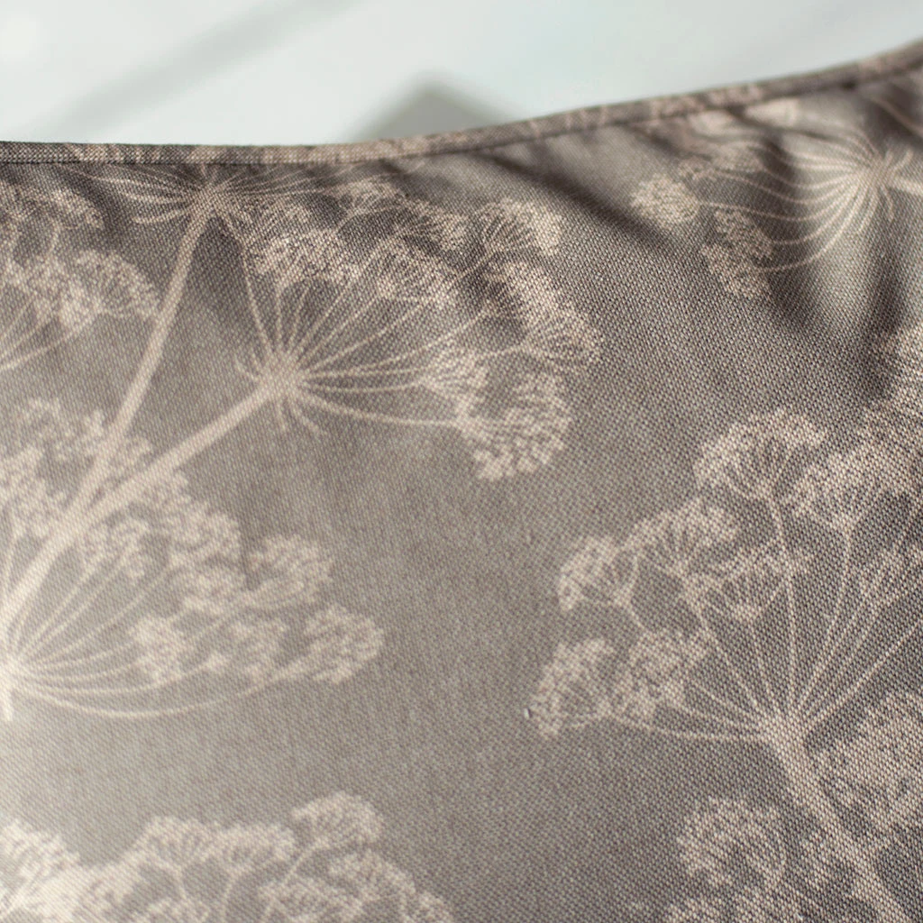 Cushion Cover In Soft Grey Cow Parsley 5 Cushion Cover In Soft Grey Cow Parsley - Image 3
